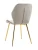 DC828 Стул мягкий, СЕРЫЙ#G62-38 велюр, каркас металл золото КРУГЛЫЙ
