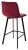 Полубарный стул CHILLI-QB SQUARE винный #16, велюр / черный каркас (H=66cm) М-City