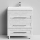 Тумба Арабеска 70 напольный, Белый камень ПВХ 57805 Vodok с раковиной в комплекте