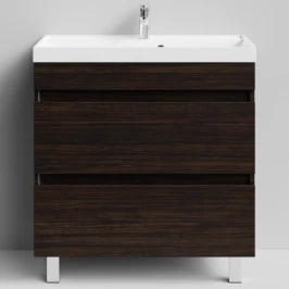 Тумба Бест 80  напольный, Палисандр ПВХ 43101 Vodok с раковиной в комплекте