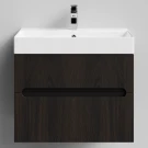 Тумба Бонум, 70 подвесной, Дуб цвет 20 Vodok с раковиной в комплекте