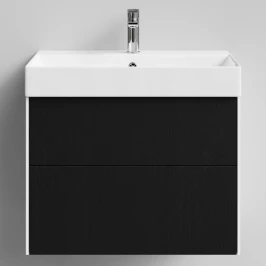 Тумба Лоренцо 70 подвесной, Дуб цвет 27 Vodok с раковиной в комплекте