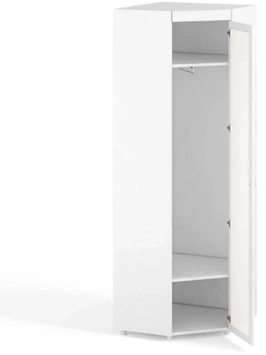 Шкаф угловой (гл.410) с зеркалом Монако МН-66 белое дерево