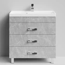 Тумба Орландо 80 напольный, Мрамор Белый софт тач 4044-2 Vodok с раковиной в комплекте Тумба Орландо 80 напольный, Мрамор Белый софт тач 4044-2 Vodok с раковиной в комплекте