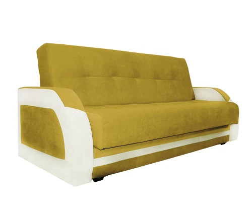 Диван-книжка Феникс 140 желтый, пружинный блок Боннель