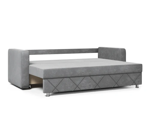 Диван еврокнижка Стелла велюр серый