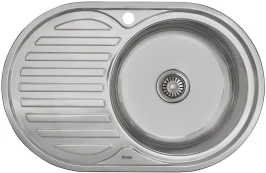 Мойка врезная Vivat 775016/0,6 1Ч1К (правая) Глянец