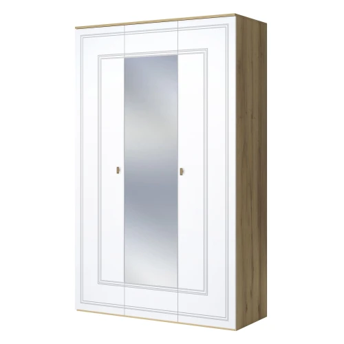 Шкаф Вега Сапфир 3дв, белый глянец