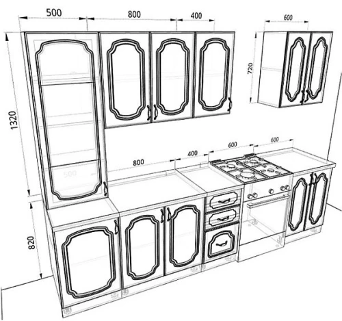 Кухня Базис-Классика Комплектация 2