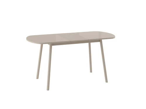 Стол Раунд 120, Стекло/Капучино