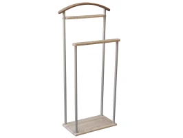 Вешалка костюмная Верис 4 металлик/дуб сонома