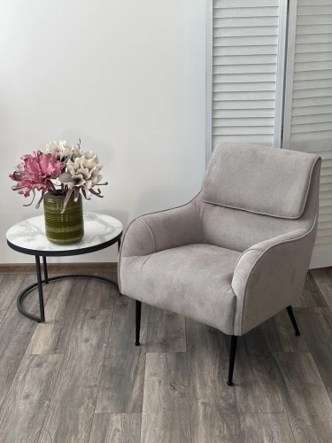 Кресло MAGDA Cato-16 серый, ткань / черный каркас, ®DISAUR