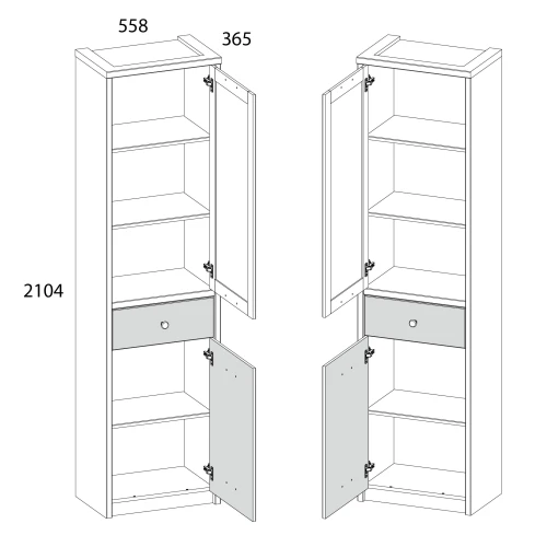 Шкаф 2D1S/D2, DIESEL , цвет дуб мадура/энигма