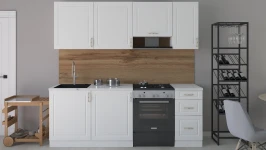 Кухонный гарнитур Парма 2200 белый/Снег Кухонный гарнитур Парма 2200 белый/Снег