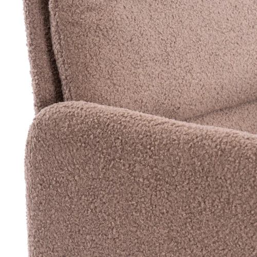 Кресло Dover хром букле, коричневый, barni cocoa