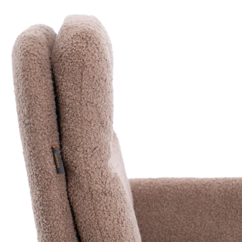 Кресло Dover хром букле, коричневый, barni cocoa