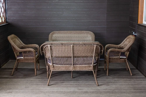 Обеденный комплект из искусственного ротанга Мэдисон(Madison) Family set с подушками на сидение