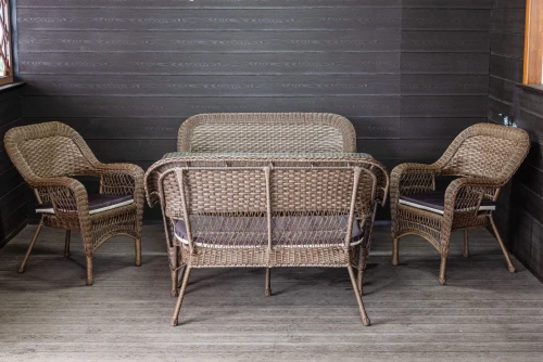 Обеденный комплект из искусственного ротанга Мэдисон(Madison) Family set с подушками на сидение