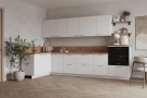 Кухонный гарнитур КГ Угловой 1500х3150 (без пм) , Белый софт матовый  Арника РМ