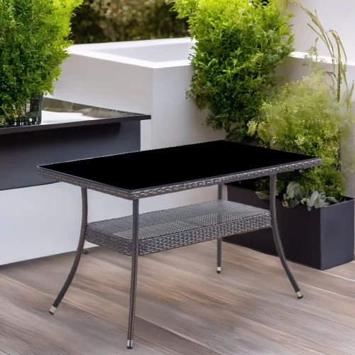 Стол из искусственного ротанга 120*70 см РИО «RIO» dark brown арт.80084