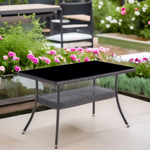 Стол из искусственного ротанга 120*70 см РИО «RIO» dark brown арт.80084