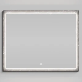 Зеркало Лайт 100, Мрамор Графит софт тач ПВХ 4044-3