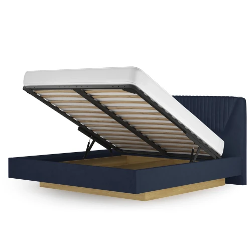 Кровать-11М с подъемным основанием 1400 Вега Сапфир синий