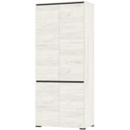 Шкаф «Гретта» 4С, Крафт белый/Антрацит