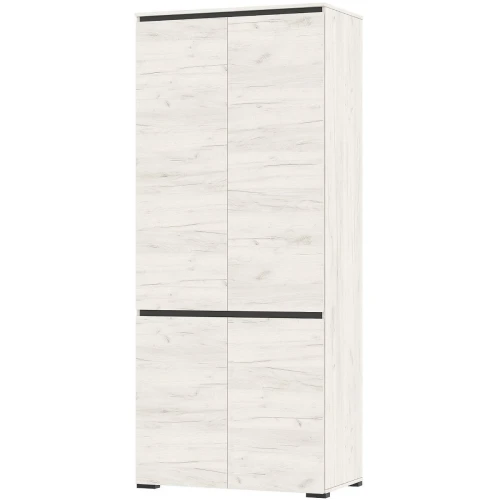 Шкаф «Гретта» 4С, Крафт белый/Антрацит