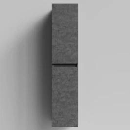 Пенал Бест 30 (2 двери) подвесной, Серый камень ПВХ 57806, правый, бельевая корзина