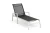 "Парма" шезлонг, каркас алюминий светло-серый (RAL7035) муар, ткань текстилен темно-серая