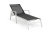 "Парма" шезлонг, каркас алюминий светло-серый (RAL7035) муар, ткань текстилен темно-серая