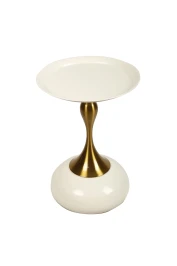 Стол журнальный Монро SX-26, 39x54 см, белый/золото