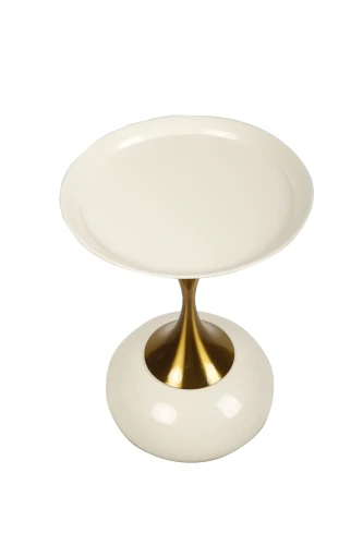 Стол журнальный Монро SX-26, 39x54 см, белый/золото