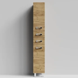 Пенал Орландо 30 напольный, Дуб Тортуга ПВХ 2357-43, правый, бельевая корзина