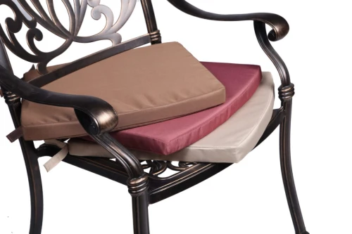 Обеденная группа из литого алюминия стол ВУЛКАН “VOLCANO” D150 арт.6091 + 6 кресел Феникс «FENIX» арт.1028 bronze