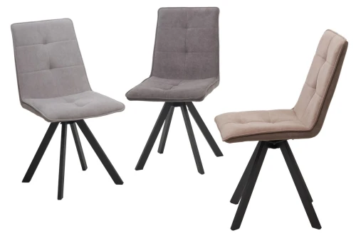 Стул BRONX, 360 град. поворот. B5 Капучино, велюр / черный каркас, М-City