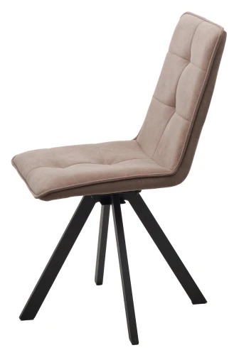 Стул BRONX, 360 град. поворот. B5 Капучино, велюр / черный каркас, М-City