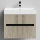 Тумба Бонум, 70 подвесной, Дуб цвет 22 Vodok с раковиной в комплекте