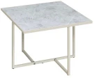 Скарлетт стол журнальный квадратный с рамкой мрамор белый/белый