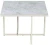 Скарлетт стол журнальный квадратный с рамкой мрамор белый/белый