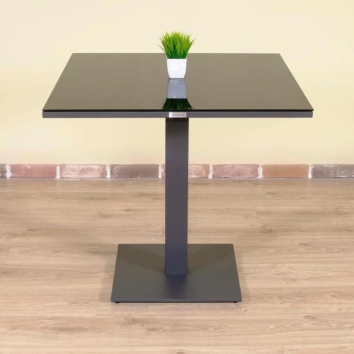 Стол обеденный CANA алюминий, стекло 80x80 см (1 ножка)