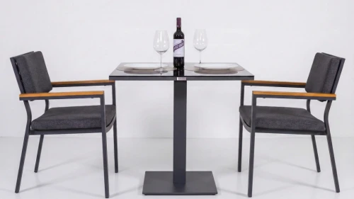 Стол обеденный CANA алюминий, стекло 80x80 см (1 ножка)