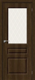 Межкомнатная дверь винил BRAVO Скинни-15 Dark Barnwood White Сrystal