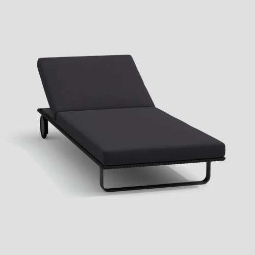 Шезлонг COSTA на колесах антрацит - каркас карбон