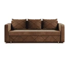 Диван еврокнижка Стелла велюр коричневый