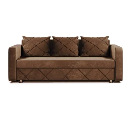Диван еврокнижка Стелла велюр коричневый