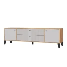 Тумба под телевизор Парус-10, Дуб крафт золотой, Сантьяго софт