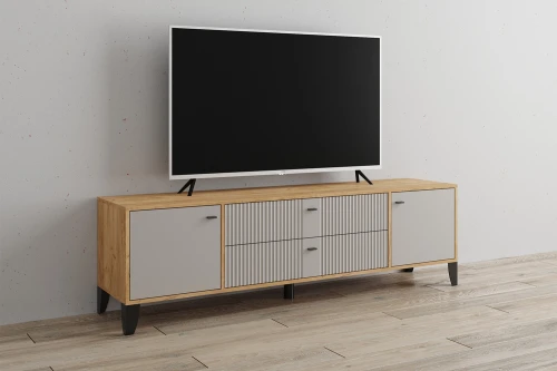 Тумба под телевизор Парус-10, Дуб крафт золотой, Сантьяго софт