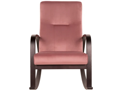 Кресло-качалка Ирса ткань пудровый, каркас венге структура